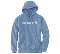 Men's Carhartt Mens Stretchable Signature Logo Hooded Sweatshirt Top - Skystone - Size: Regular/36