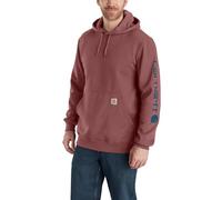 Carhartt Men's Loose Fit Midweight Logo Sleeve Graphic Sweatshirt, Apple Butter Heather, XS