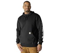 Carhartt Men's Loose Fit Midweight Logo Sleeve Graphic Sweatshirt, Black, XL