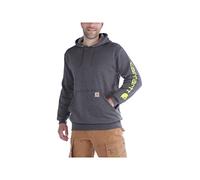 Carhartt Men's Loose Fit Midweight Logo Sleeve Graphic Sweatshirt, Carbon Heather, XL