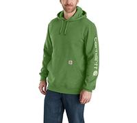 Carhartt Men's Loose Fit Midweight Logo Sleeve Graphic Sweatshirt Closeout, Arborvitae Heather, M