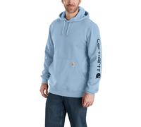 Carhartt Men's Loose Fit Midweight Logo Sleeve Graphic Sweatshirt, Fog Blue, XL