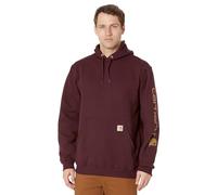 Men's Carhartt Mens Polycotton Stretchable Sleeve Logo Hooded Sweatshirt Top - Red - Size: Regular/34