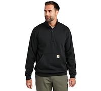 Carhartt Mens Quarter Zip Loose Fit Mock Neck Sweatshirt L - Chest 42-44' (107-112cm)