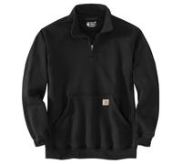Carhartt Mens Quarter Zip Loose Fit Mock Neck Sweatshirt - Black - Size Small