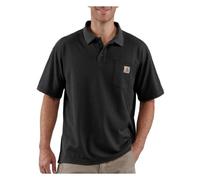 Carhartt Men's Loose Fit Midweight Short-Sleeve Pocket Polo, Black, L