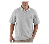 Carhartt Workwear K570 Work Pocket Polo Short Sleeve Heather Grey - Si M