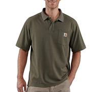 Carhartt Workwear K570 Work Pocket Polo Short Sleeve Moss - Size: S Co S