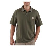 Carhartt Men's Loose Fit Midweight Short-Sleeve Pocket Polo, Moss, S