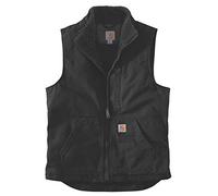 carhartt Mens Sherpa Lined Mock-Neck Vest, Black, X-Large