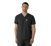 Carhartt Men's Men's Force V-Neck Shirttail Top, Black, S