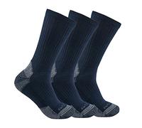 Carhartt Workwear SC6203M Cotton Blend Crew Sock 3 Pack Navy M Colour: M