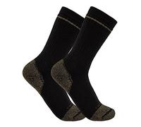 Carhartt Workwear SB5552M Cotton Blend Steel Toe Boot Sock 2 Pack Blac L