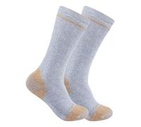 Carhartt Men's Midweight Cotton Blend Steel Toe Boot Sock 2 Pairs, Grey, L