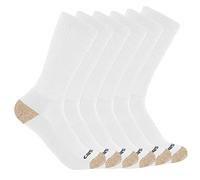 Carhartt Men's Midweight Crew Sock 6 Pack, White, Large (Pack of 6)