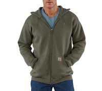 Carhartt Men's Midweight Hooded Zip-front Sweatshirt, Moss, S
