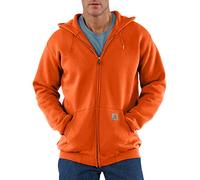 Carhartt Men's Midweight Hooded Zip-Front Sweatshirt, Orange, Large