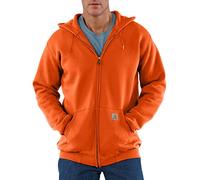 Carhartt Men's Midweight Hooded Zip-front Sweatshirt, Orange, Medium