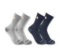Carhartt Men's Midweight Logo Crew Sock 2 Pack, Assorted 2, X-Large