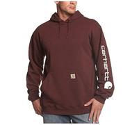 Carhartt Mens Midweight Long Sleeve Logo Hooded Sweatshirt K288 Large Port (Closeout)