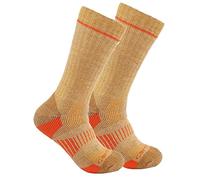 Carhartt Men's Midweight Synthetic-Wool Blend Sock 2 Pack, Khaki, X-Large