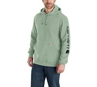 Carhartt Mens Polycotton Stretchable Sleeve Logo Hooded Sweatshirt Top