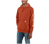 Carhartt Mens Polycotton Stretchable Sleeve Logo Hooded Sweatshirt Top