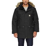 Carhartt Men's Quick Duck Sawtooth Parka Coat, Black, X-Large Regular