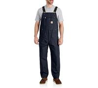 Carhartt Men's R01 Duck Bib Overalls Work Utility Outerwear, Navy, 34W x 32L