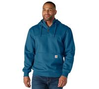 Carhartt mens Rain Defender Loose Fit Heavyweight Quarter-zip Sweatshirt, Dark Tranquil Blue Heather, M