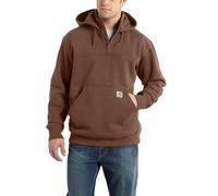 Carhartt Men's Rain Defender Loose Fit Heavyweight Quarter-Zip Sweatshirt, Mocha Heather, XL