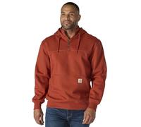 Carhartt mens Rain Defender Loose Fit Heavyweight Quarter-zip Sweatshirt, Spice Red, M