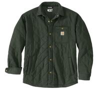 Carhartt Men's Rain Defender Loose Fit Heavyweight Quilted Snap Front Shirt Jac, Forestry Green, 3XL