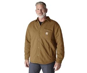 Carhartt Men's Rain Defender Loose Fit Heavyweight Quilted Snap Front Shirt Jac Sweatshirt (pack of 1)