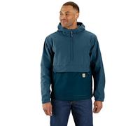 Carhartt Men's Rain Defender Loose Fit Lightweight Packable Anorak Jacket/Coat, Storm Blue/Dark Storm Blue, XXL