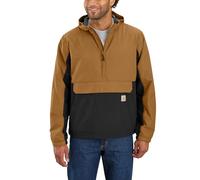 Carhartt Men's Rain Defender Loose Fit Lightweight Packable Anorak, Carhartt Brown/Black, S