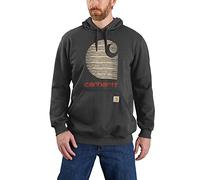Carhartt Men's Rain Defender® Loose Fit Midweight "C" Logo Graphic Sweatshirt Hooded Sweatshirt