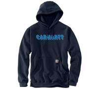 Carhartt Men's Midweight Logo Sweatshirt Rain Defender Loose Fit Navy M
