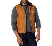 carhartt mens Rain Defender Relaxed Fit Lightweight Insulated Vest, carhartt Brown, Medium US