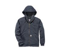 Carhartt Men's Rain Defender Rockland Sherpa Lined Hooded Sweatshirt, Carbon Heather, Large