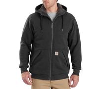 Carhartt Men's Rain Defender Rockland Sherpa Lined Hooded Sweatshirt, Carbon Heather, Medium