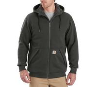 Carhartt Men's Rain Defender Rockland Sherpa Lined Hooded Sweatshirt, Peat, Medium