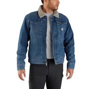 Carhartt Mens Relaxed Fit Denim Sherpa Lined Jacket