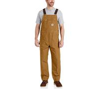 Brown Carhartt Mens Cotton Triple Stitched Durable Bib Overalls Waist 40' (102cm), Inside Leg 34' (86cm)