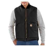 Carhartt Mens Arctic Insulated Nylon Lined Duck Shell Vest Jacket - Black - Size Medium