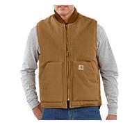 carhartt Mens Arctic-Quilt Lined Duck Vest (Regular and Big & Tall Sizes), Brown, Large