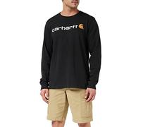 Carhartt Men's Relaxed Fit Heavyweight Long-Sleeve Logo Graphic T-Shirt, Black, XXL