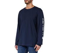 Carhartt Mens Long Sleeve Rib Knit Crew Neck Signature Logo T-Shirt L - Chest 42-44' (107-112cm)