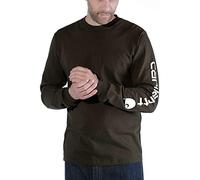 Carhartt Workwear EK231 Sleeve Logo Long Sleeve T-Shirt Peat M Colour: M