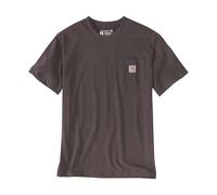 Carhartt Men's Relaxed Fit Heavyweight Short-Sleeve K87 Pocket T-Shirt Work Utility, Dark Sepia, S